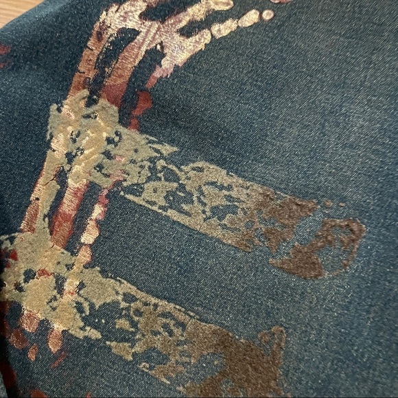 AMNS Jean's Original Amnesia Y2K Dirty Wash Mid Rise Flared Jean - Picture 10 of 16